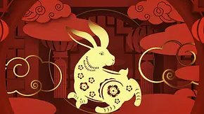 Chinesisches Tierzeichen Hase auf rotem Hintergrund - Foto: iStock/Udomkarn Chitkul Chinesisches Tierzeichen Hase auf rotem Hintergrund - Foto: iStock/Udomkarn Chitkul