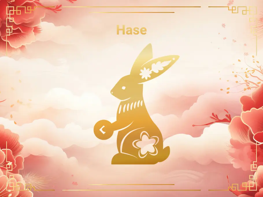 Das Sternzeichen Büffel, vor einem Hintergrund aus rosa Wolken und Blumen.