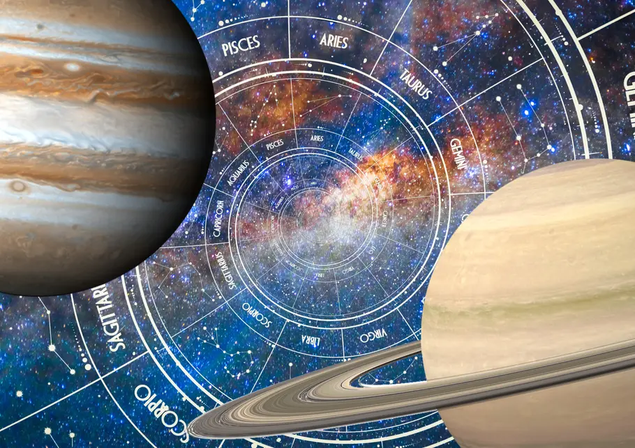 Das Schicksalstag-Horoskop für den 01.09.2026 Collage von Sternzeichen und Planeten