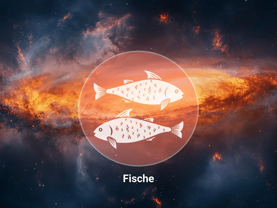 Sternzeichen Fische auf mystischen Hintergrund