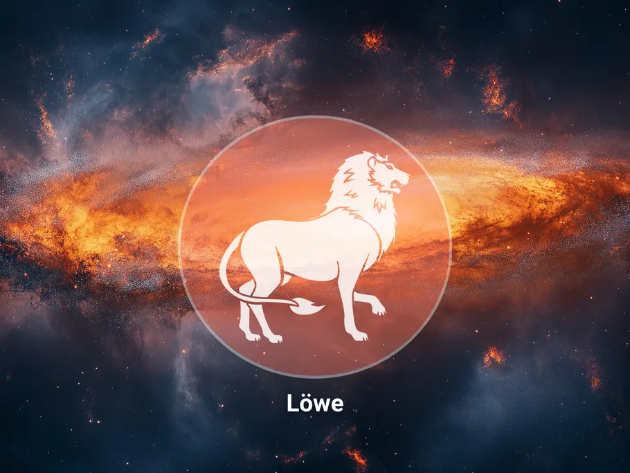 Sternzeichen Löwe auf mystischen Hintergrund