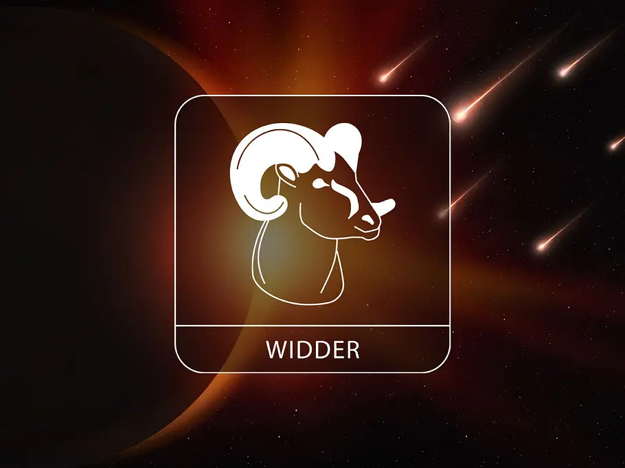 Sternzeichen Widder, Sonnenfinsternis und Sternschnuppen