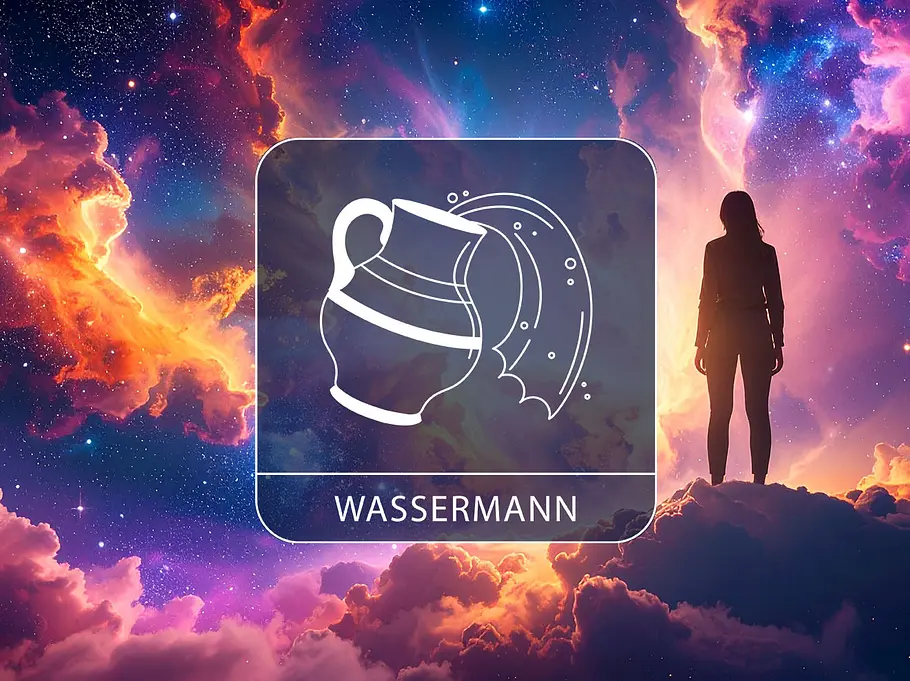Sternzeichen Wassermann in einer Traum-Wolken-Welt