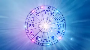 Ein schimmernder Horoskopkreis leuchtet am Himmel, umgeben von sanften Blau- und Lilatönen. - Foto: sarayut_sy/AdobeStock Ein schimmernder Horoskopkreis leuchtet am Himmel, umgeben von sanften Blau- und Lilatönen. - Foto: sarayut_sy/AdobeStock