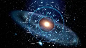 Sternzeichen innerhalb eines Horoskop-Kreises, innerhalb einer blauen Galaxie. - Foto: BillionPhotos.com/AdobeStock Sternzeichen innerhalb eines Horoskop-Kreises, innerhalb einer blauen Galaxie. - Foto: BillionPhotos.com/AdobeStock