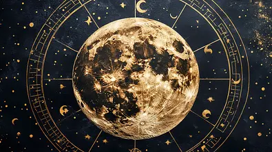 Vollmond in astrologischer Zeichnung - Foto: Gatherina / AdobeStock