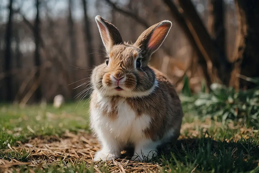 Die Liebessterne zu Ostern Hase sitzt im Gras