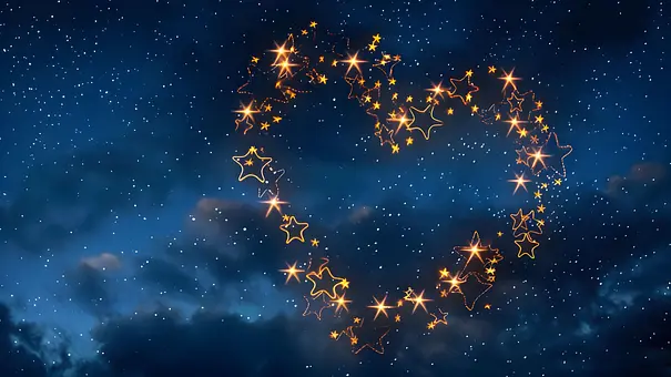 Ein Herz aus vielen einzelnen Sternen geformt an einem Nachthimmel symbolisiert gute Liebeschancen im Jahr 2026 - Foto: Adobe Stock/ Farid (generiert mit KI) Ein Herz aus vielen einzelnen Sternen geformt an einem Nachthimmel symbolisiert gute Liebeschancen im Jahr 2026 - Foto: Adobe Stock/ Farid (generiert mit KI)