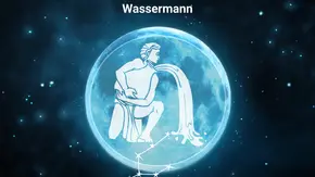 Das Sternzeichensymbol für den Wassermann vor einem Vollmond als Symbol für das Mond-Jahr 2027 - Foto: Collage mit iStock/ Lidiia Moor, iStock/ Rudzhan Nagiev, iStock/ ipopba und Astrowoche.de Das Sternzeichensymbol für den Wassermann vor einem Vollmond als Symbol für das Mond-Jahr 2027 - Foto: Collage mit iStock/ Lidiia Moor, iStock/ Rudzhan Nagiev, iStock/ ipopba und Astrowoche.de