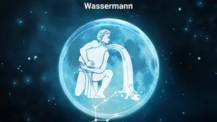Das Sternzeichensymbol für den Wassermann vor einem Vollmond als Symbol für das Mond-Jahr 2027 - Foto: Collage mit iStock/ Lidiia Moor, iStock/ Rudzhan Nagiev, iStock/ ipopba und Astrowoche.de