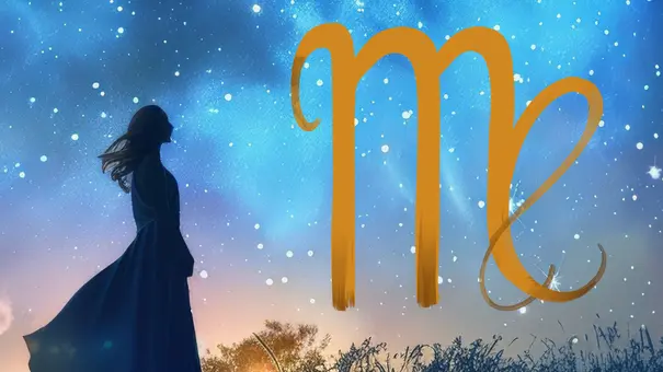 Die Silhouette einer Frau vor einem Sternenhimmel mit dem Symbol des Sternzeichens Jungfrau - Foto: Collage mit AdobeStock (Felix Diaz de Escauriazaa/Minty, artemstepanov) & Astrowoche.de Die Silhouette einer Frau vor einem Sternenhimmel mit dem Symbol des Sternzeichens Jungfrau - Foto: Collage mit AdobeStock (Felix Diaz de Escauriazaa/Minty, artemstepanov) & Astrowoche.de