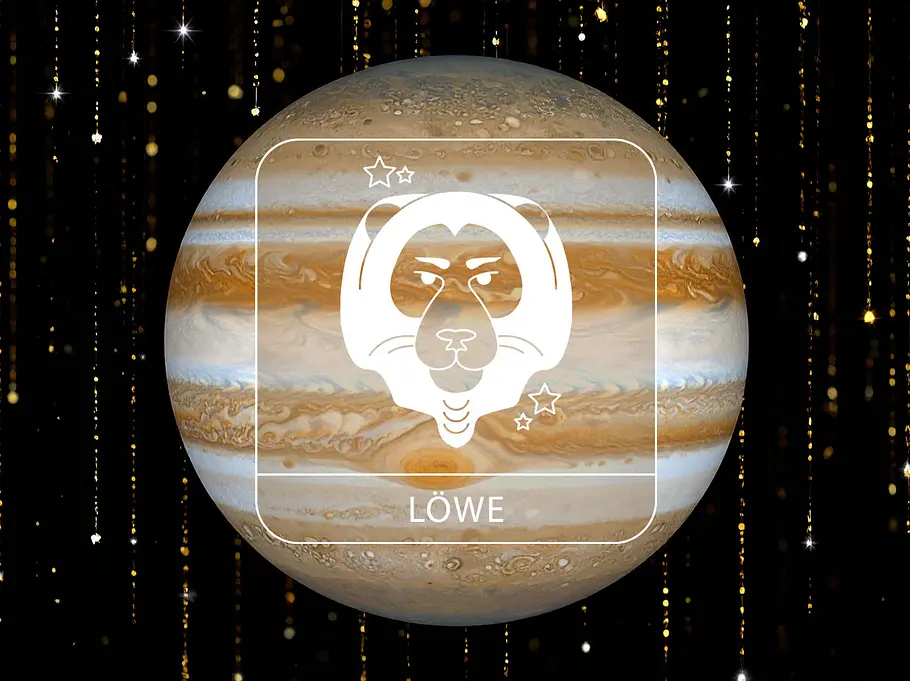 Sternzeichen Löwe mit Glücksplanet Jupiter