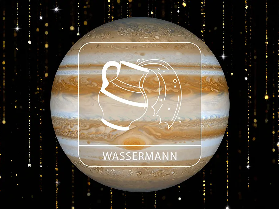 Sternzeichen Wassermann mit Glücksplanet Jupiter
