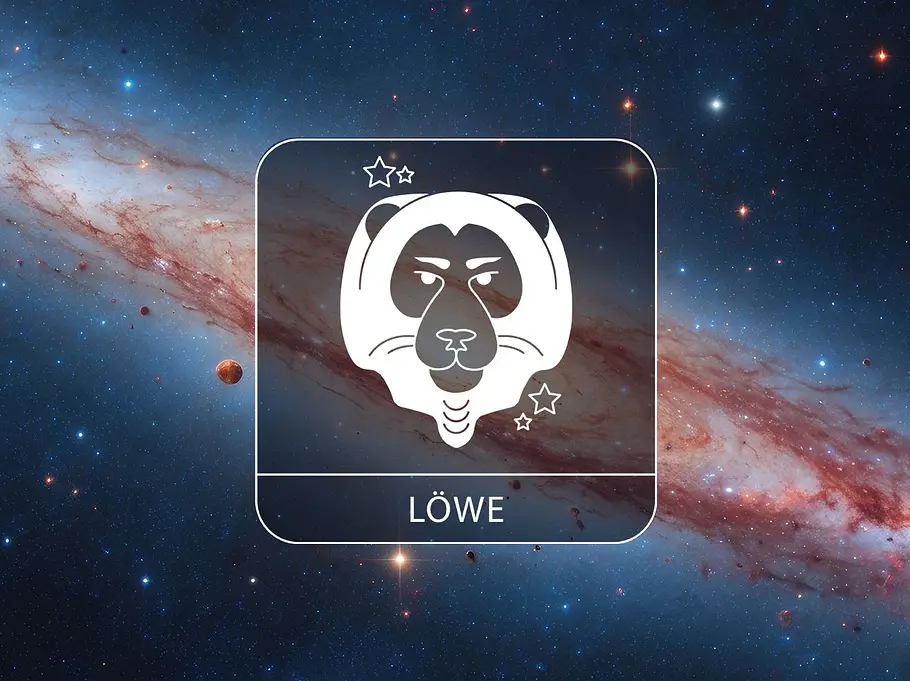 Sternzeichen Löwe in der Galaxie