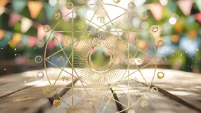 Goldener Sternzeichenkreis vor einem sommerlichen Garten - Foto: Collage mit AdobeStock (Studio Nova, Chikovnaya) & Astrowoche.de Goldener Sternzeichenkreis vor einem sommerlichen Garten - Foto: Collage mit AdobeStock (Studio Nova, Chikovnaya) & Astrowoche.de