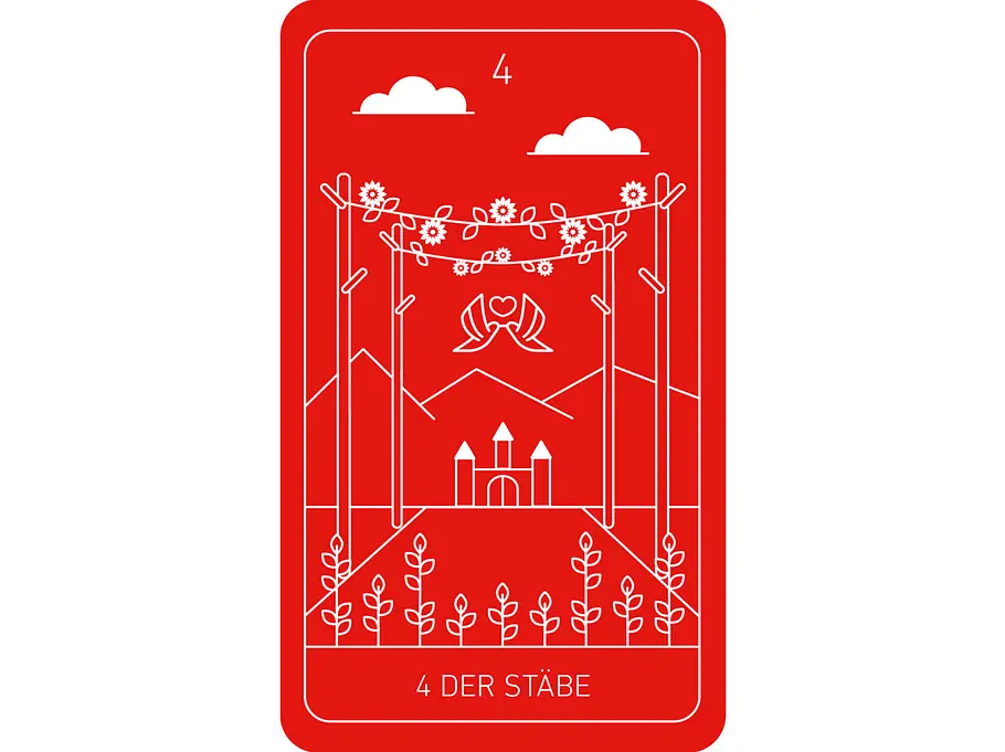 Tarot: Vier Stäbe