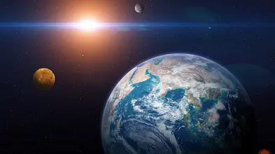 Bild der Erde im All - Foto: iStock / buradaki